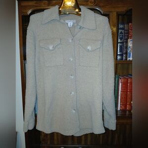 Sincerely Jules Fleece Button Up Shirt Jacket Size S